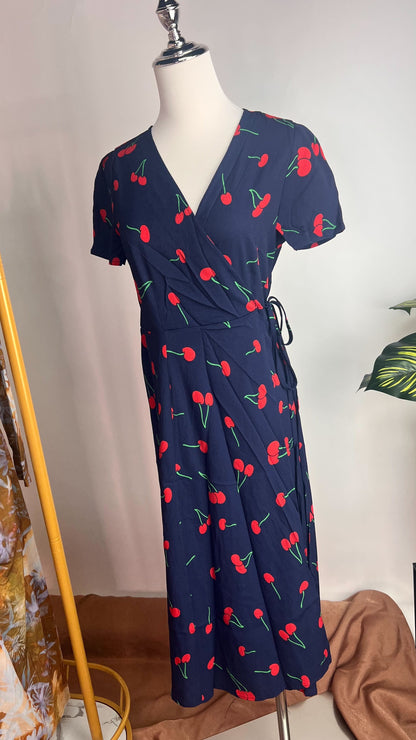 Vestido azul marino con corazones rojos /ANV03 image 3