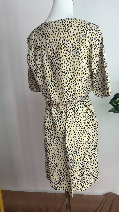 Vestido cruzado animal print beige /ANV01 image 2