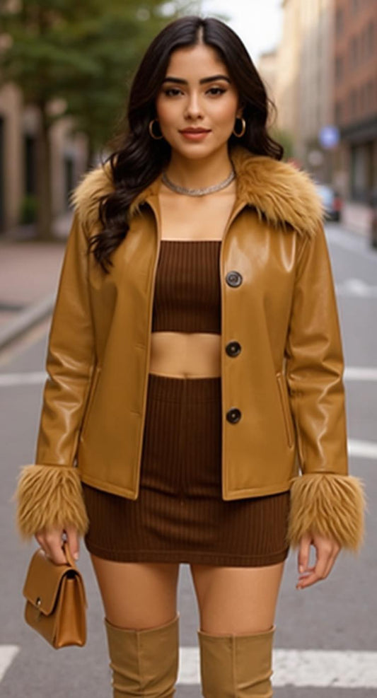 Chaqueta con flecos / V34 image 1