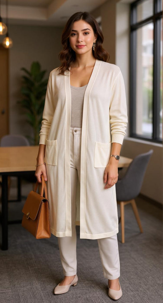 Cardigan blanco básico / P106 image 0