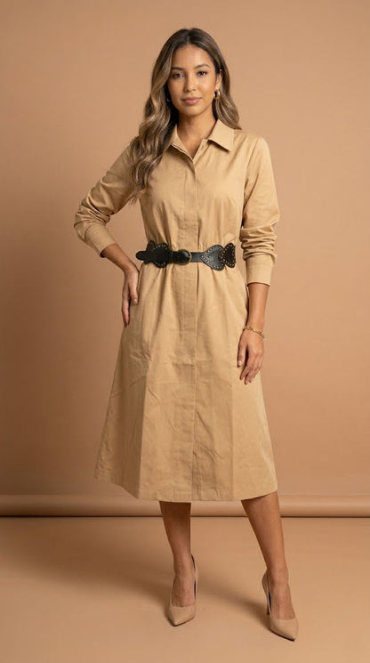 Abrigo beige, no incluye cinturon / AO175