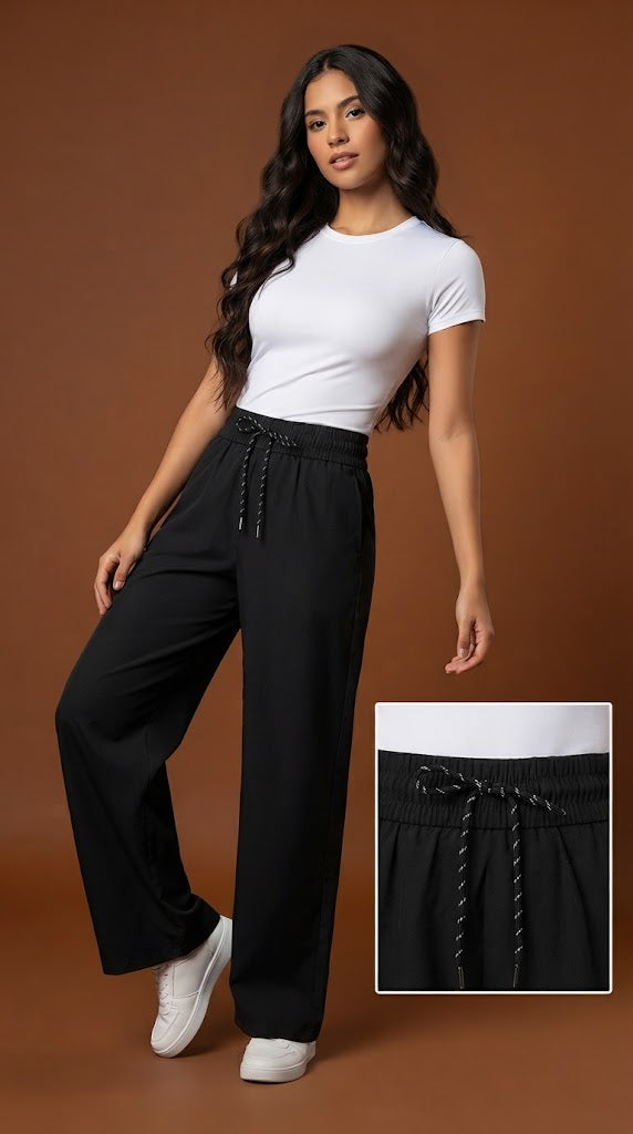 Pantalón Palazzo Negro Clásico / ANE1001-43