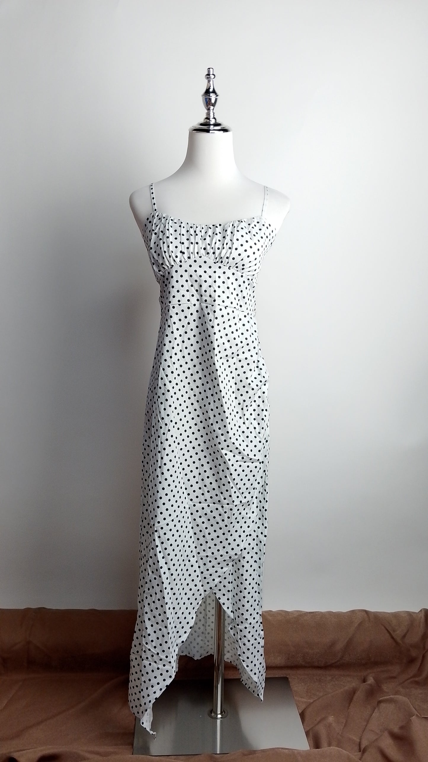 Vestido blanco con lunares negros /ANV15 image 2