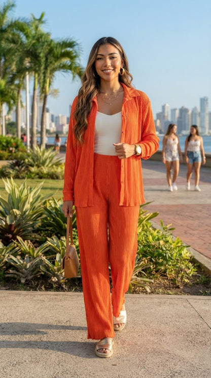 Set Camisero con Pantalón Recto / ANSET23