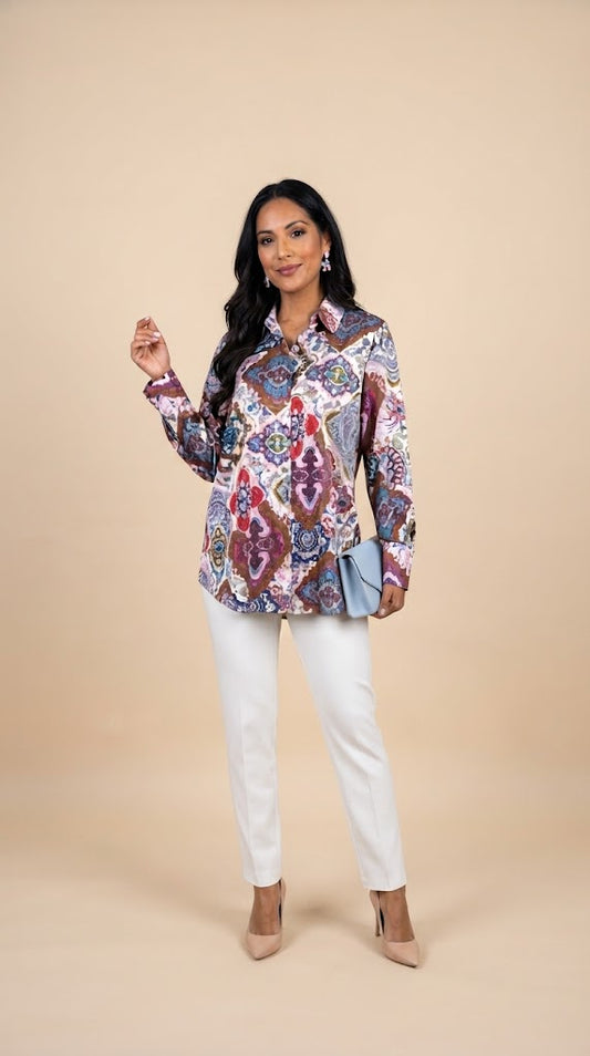 Blusa Estampada Geométrica / ANB26068
