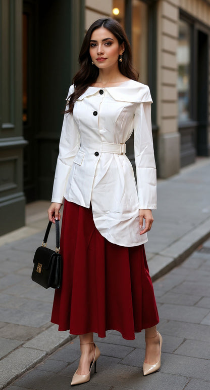 Blusa blanca con botones / AO14 image 1