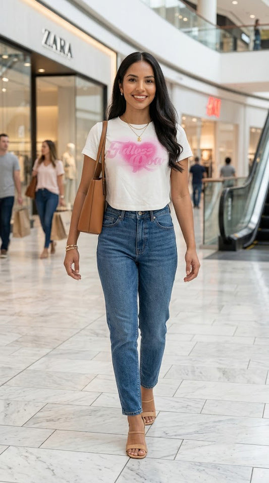 Camiseta Blanca Corazón / ANB26106