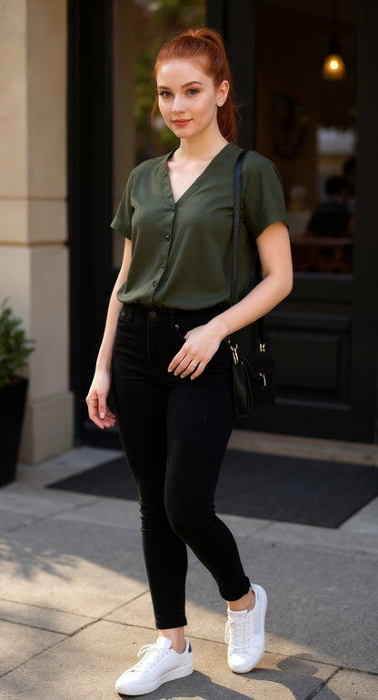 Pantalón Skinny negro / P55 image 0