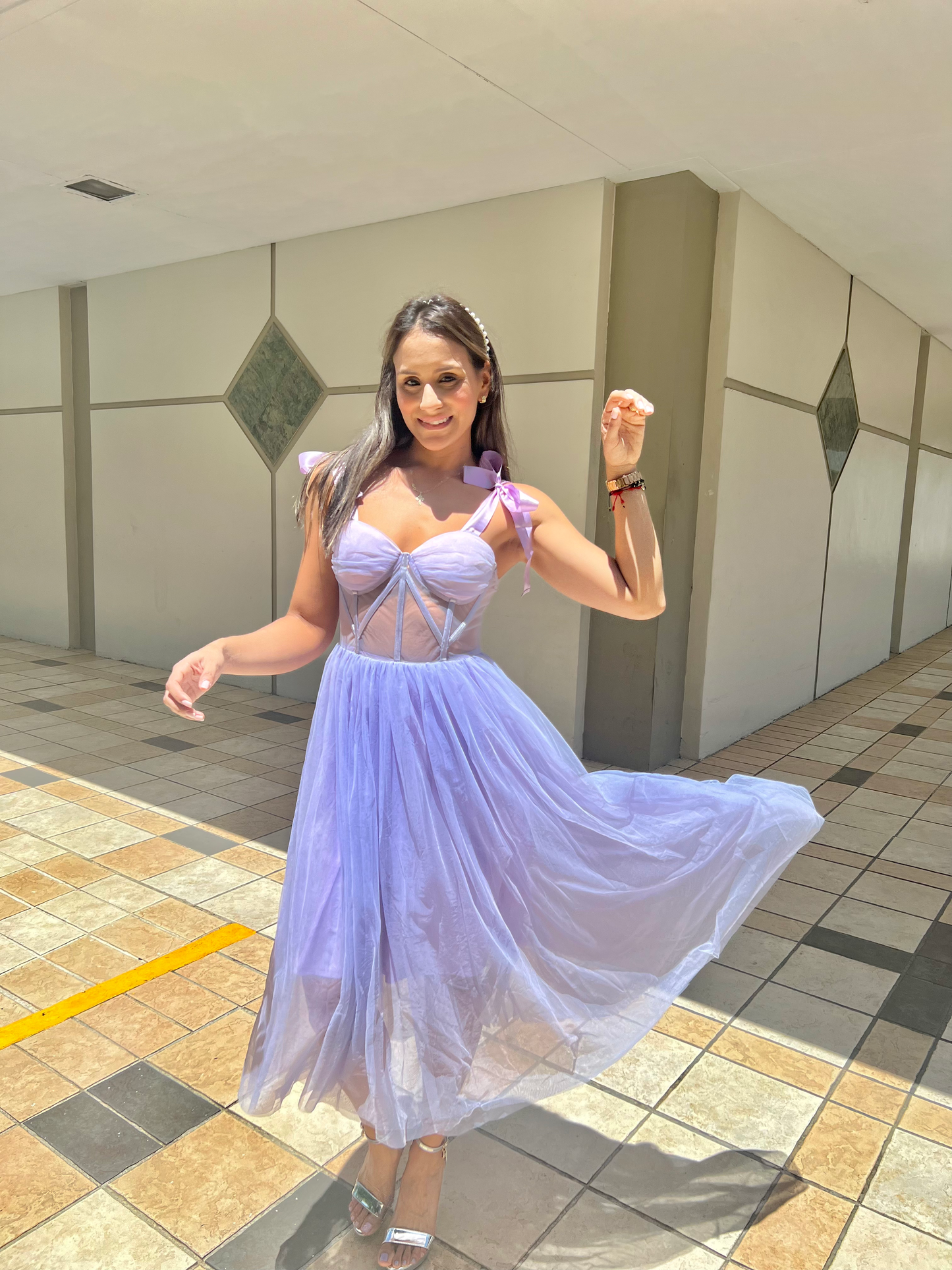 Vestido Tul Lila / V280 image 0