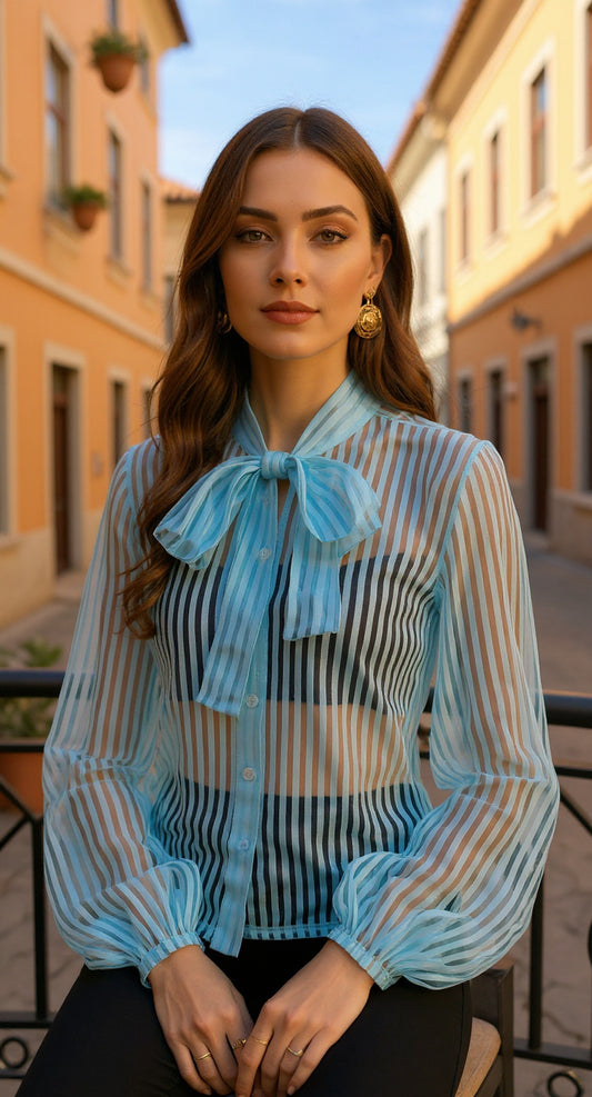 Blusa azul /AO105 image 1