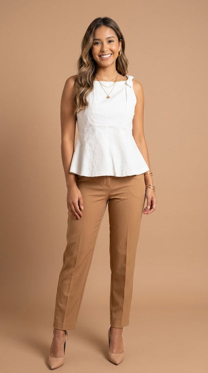 Blusa Blanca Sin Mangas / ANB26103