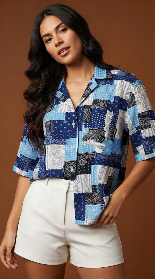 Camisa Oversize Estampada / ANB26057