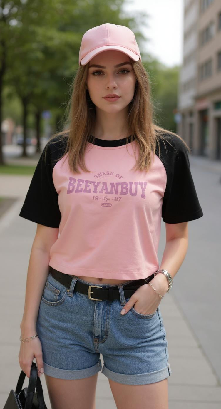 Top rosa con mangas / P270 image 0