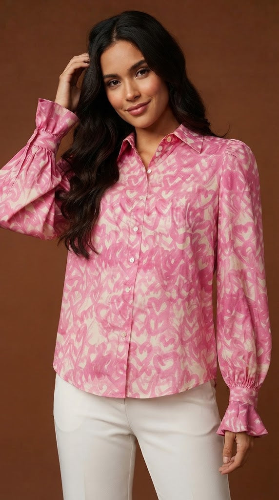 Blusa Rosa Casual / NOB08
