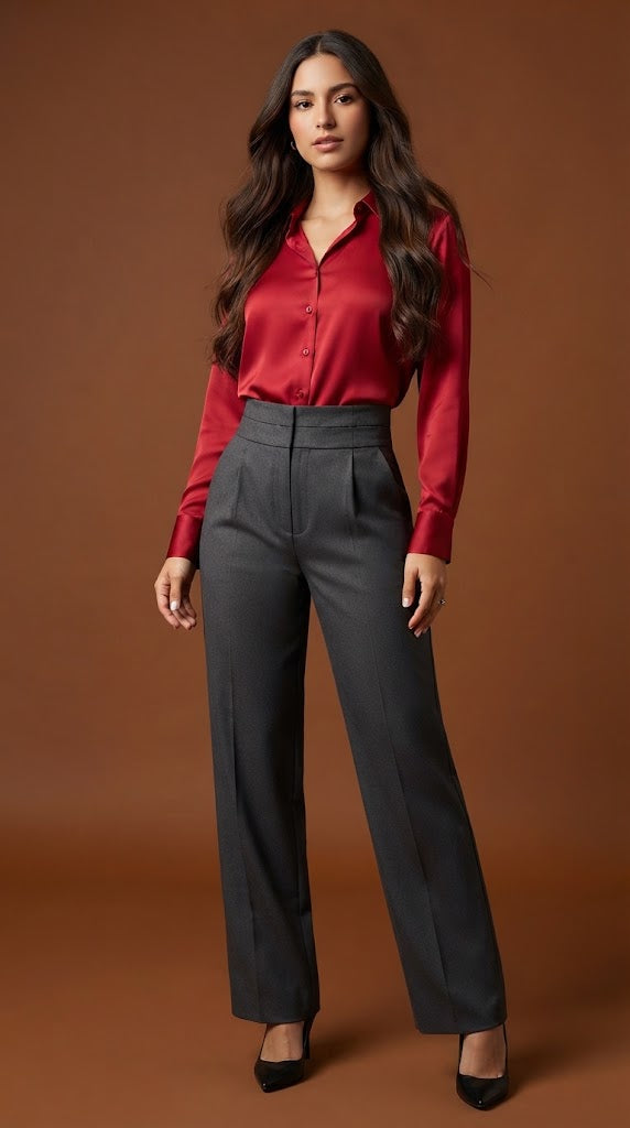 Pantalón doble tiro alto / P191