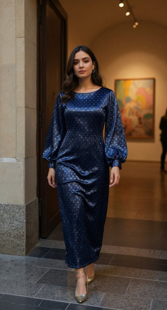 Vestido estampado manga larga AOMEI / AO103 image 0