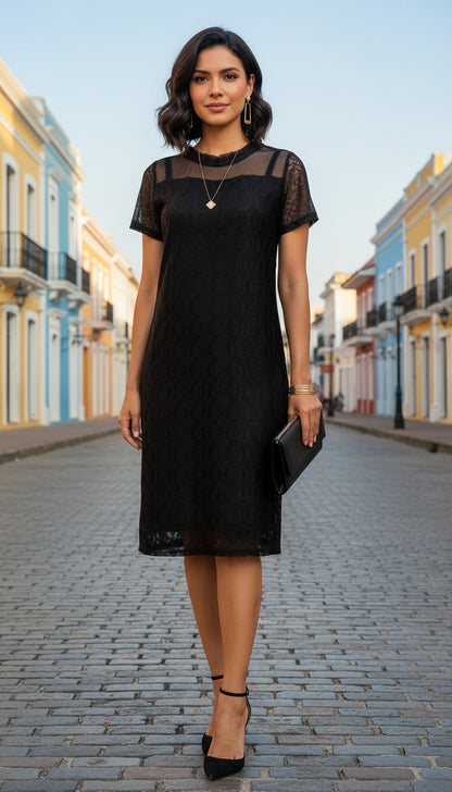 Vestido Negro Clásico Elegante / MV29