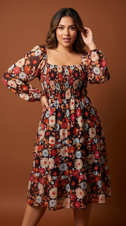 Vestido Floral Suelto Bohemio / MV12