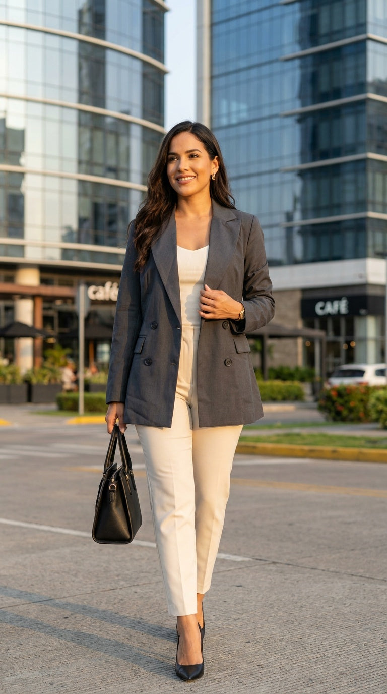 Blazer Gris Elegante / ANBL2649