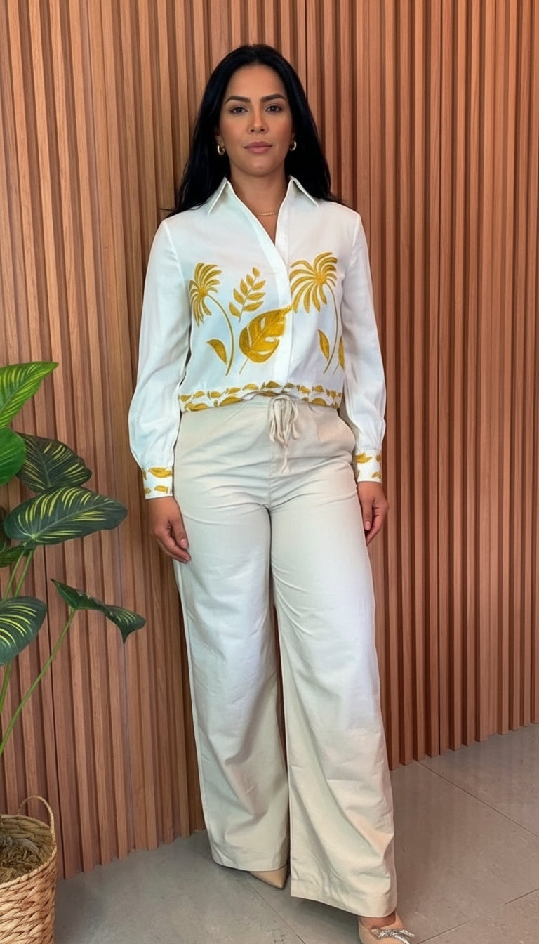 Pantalón beige ANE1001-10