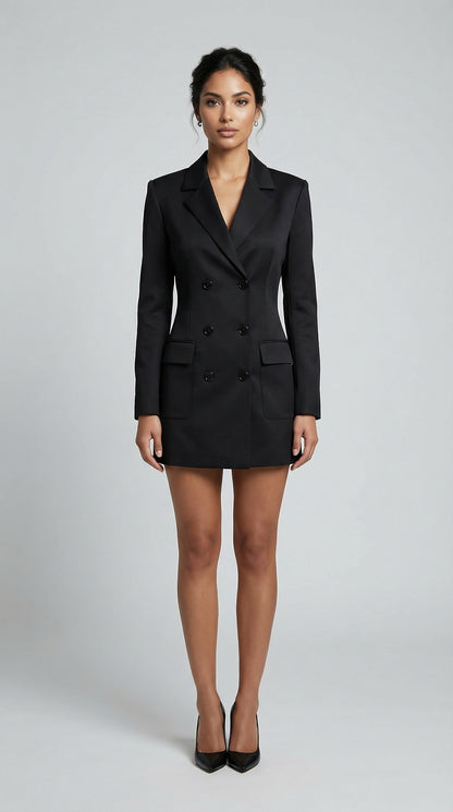 Blazer negro doble botón – ANBL2611