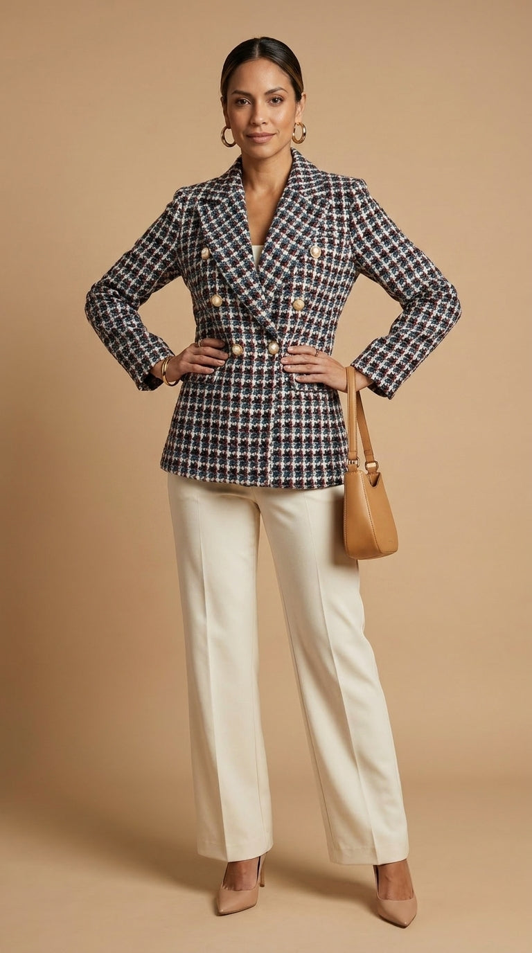 Blazer Cuadros Elegante Ejecutivo / ANBL2657