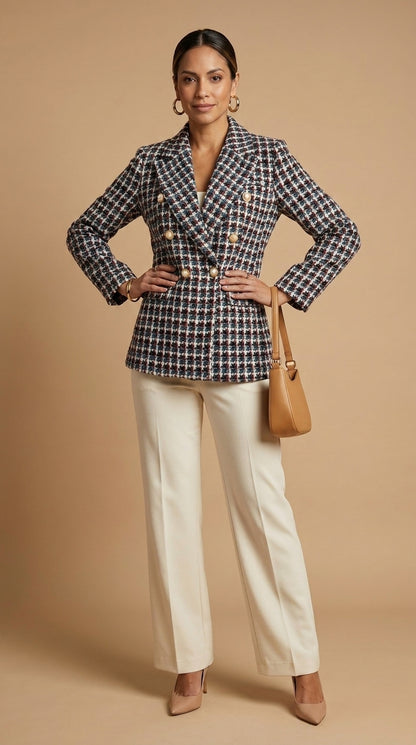 Blazer Cuadros Elegante Ejecutivo / ANBL2657