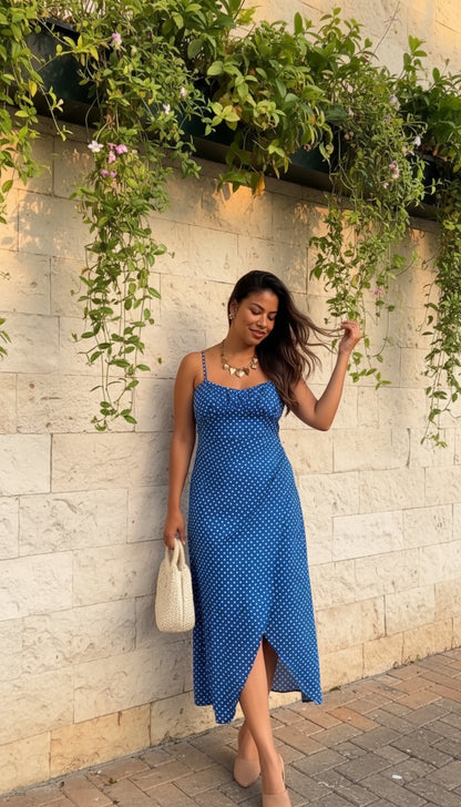 Vestido blanco con lunares negros /ANV15