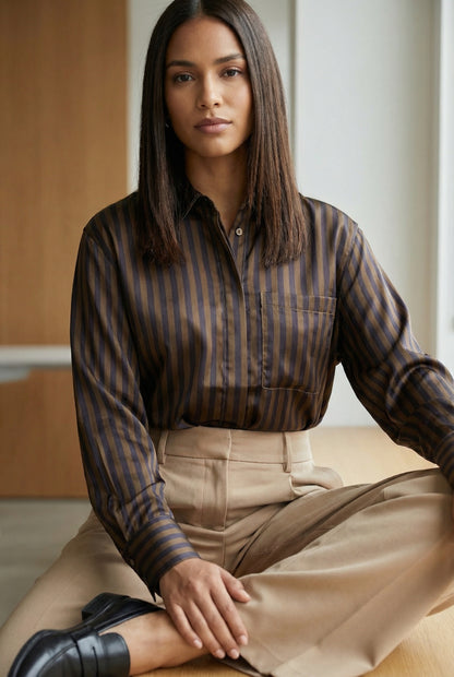 Camisa formal oscura / ANB26021