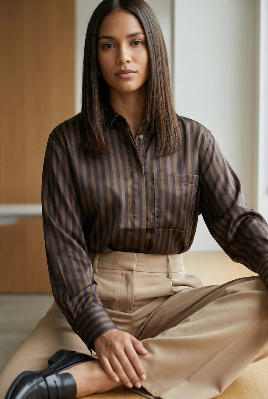 Camisa formal oscura / ANB26021