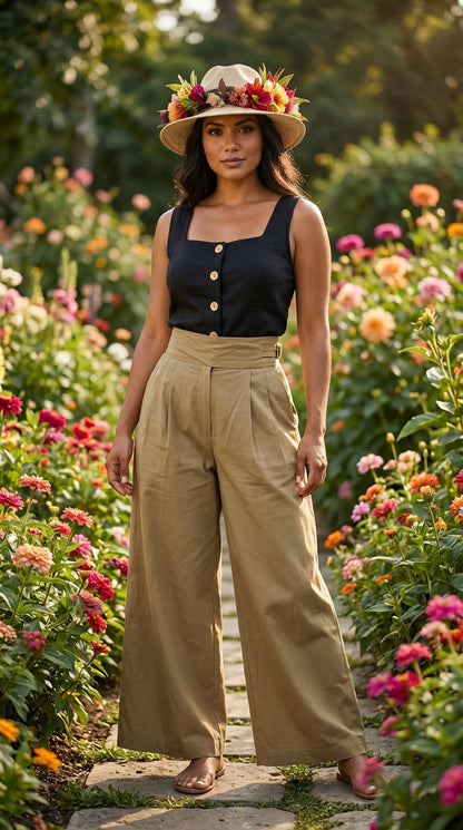 Pantalón beige cargo / ANE1001-38