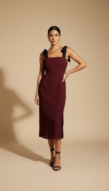 Vestido Elegante con nido de abeja /ANV08