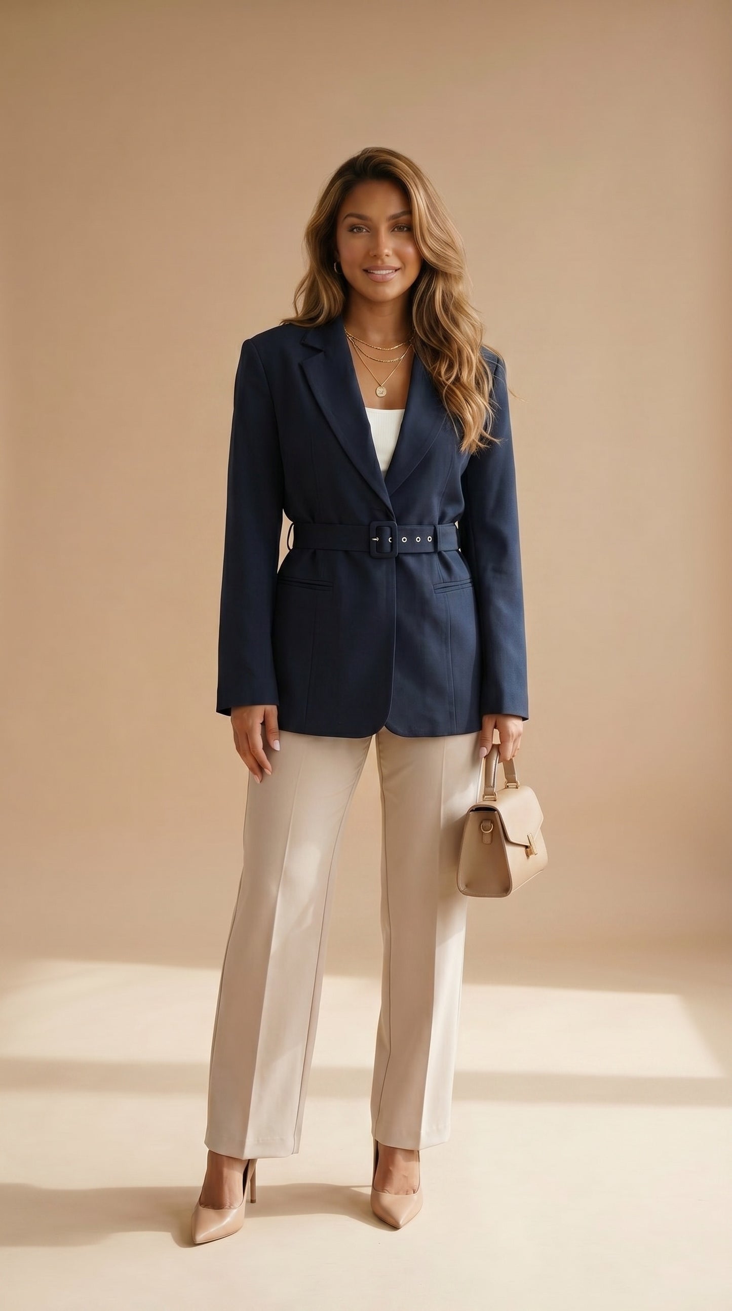 Blazer Azul Marino Elegante / ANBL2622