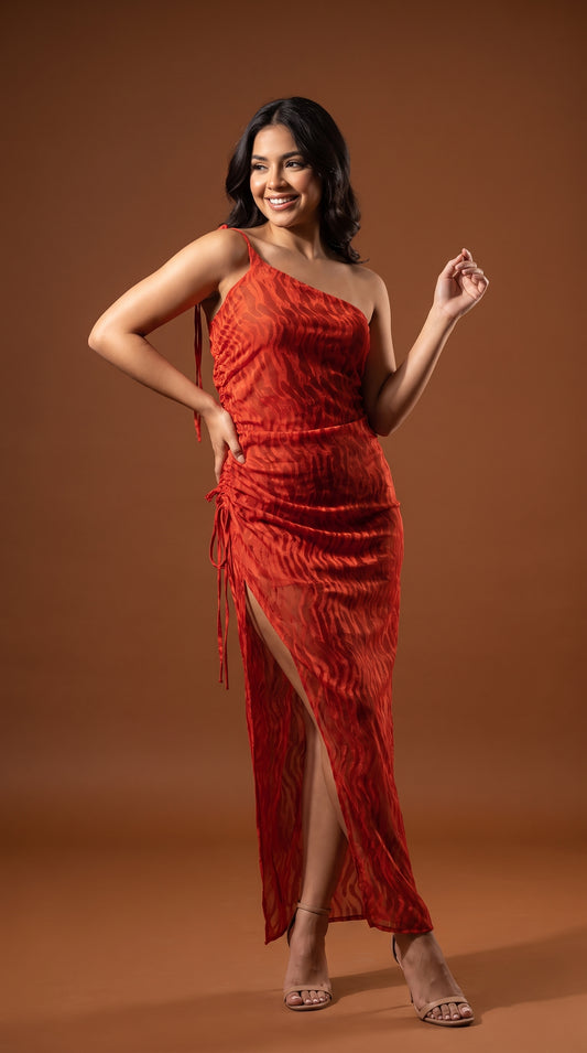 Vestido satinado cobre / ANV85