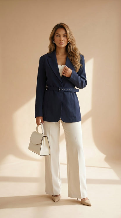 Blazer Azul Marino Elegante / ANBL2622