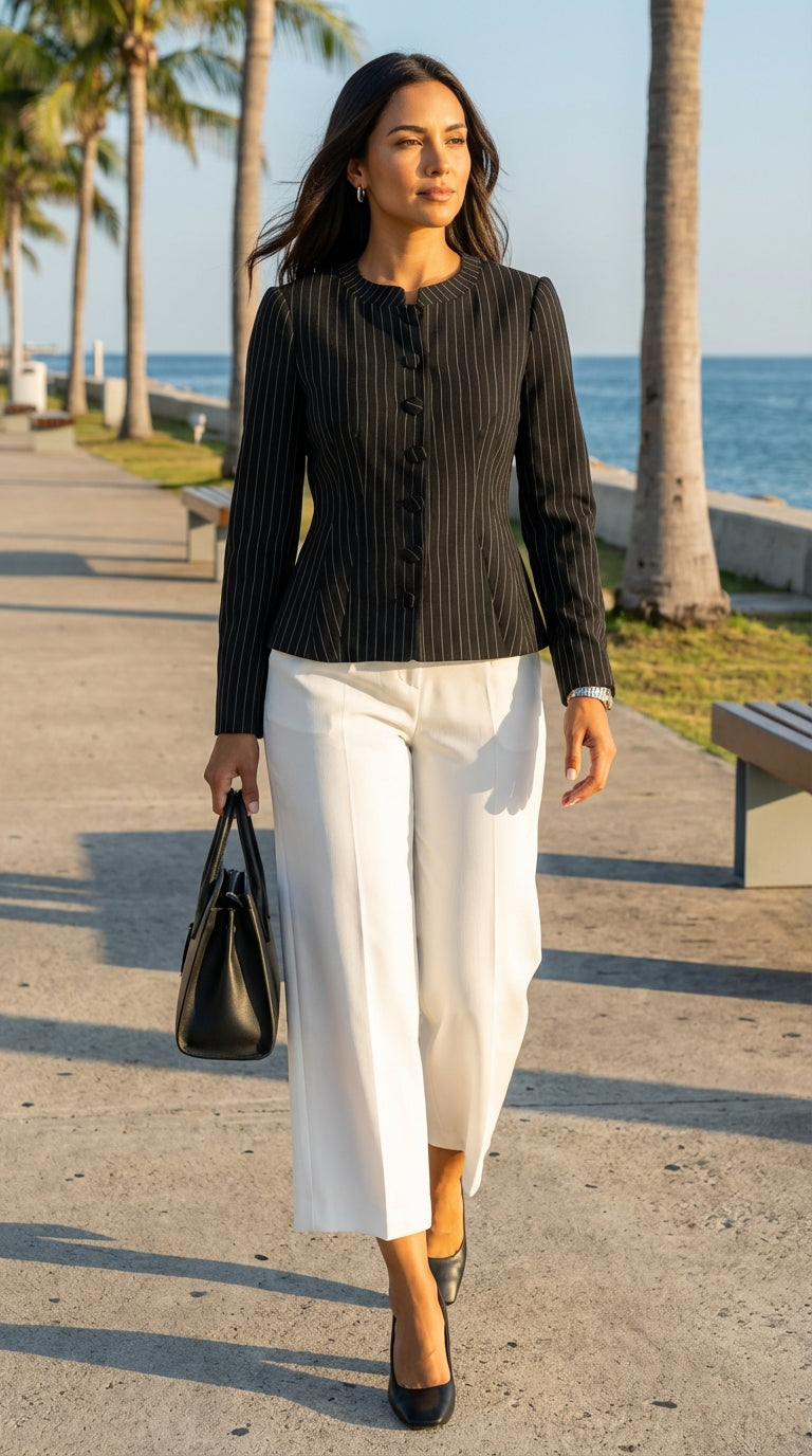 Outfit Oficina Negro & Blanco Clásico / OUT28
