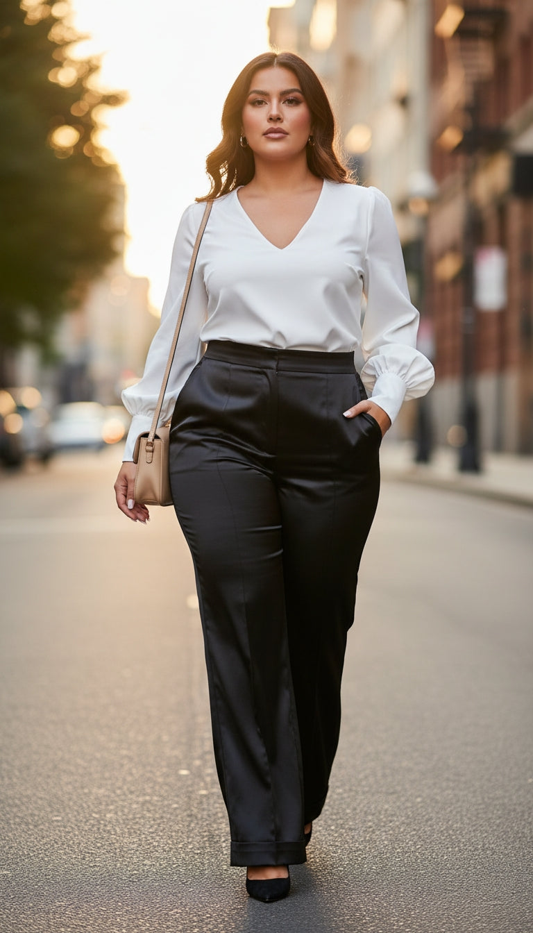 Outfit Oficina Blanco & Negro Clásico / OUT36