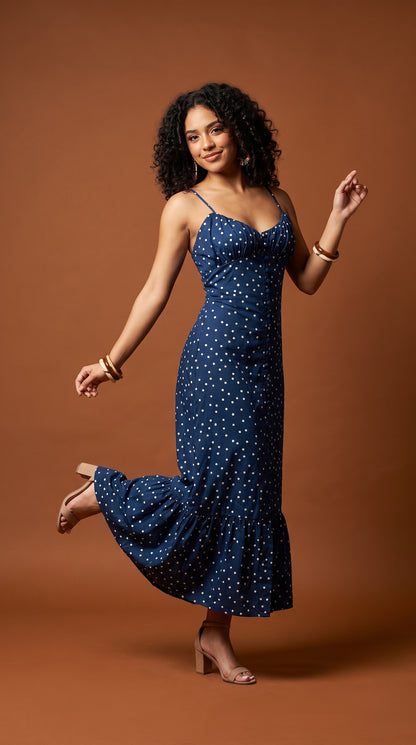 Vestido largo azul brillante / ANV87