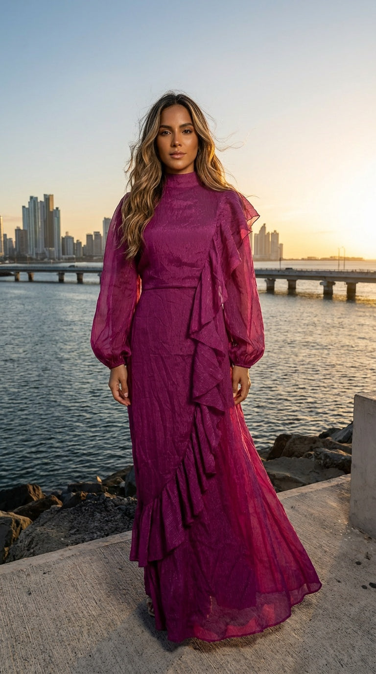 Vestido con pliegos / SH17