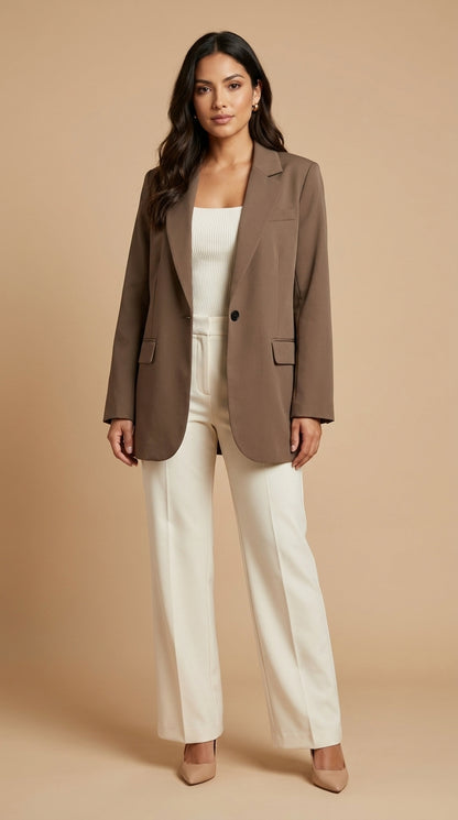 Blazer Café Casual Elegante / ANBL2647