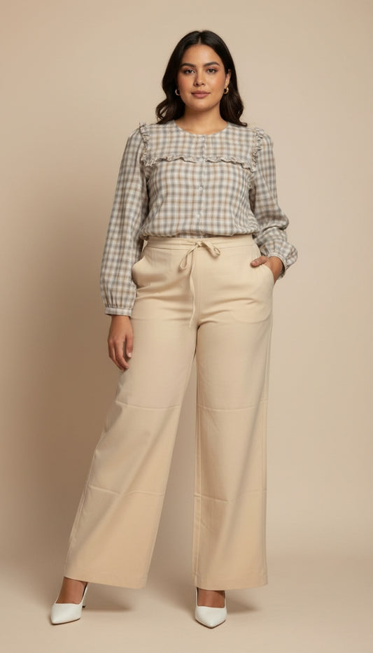 Outfit Oficina Beige Clásico Elegante / OUT47