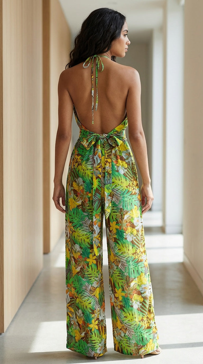 Enterizo verde tropical / ANJ01