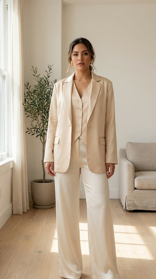 Blazer beige clásico – ANBL2601