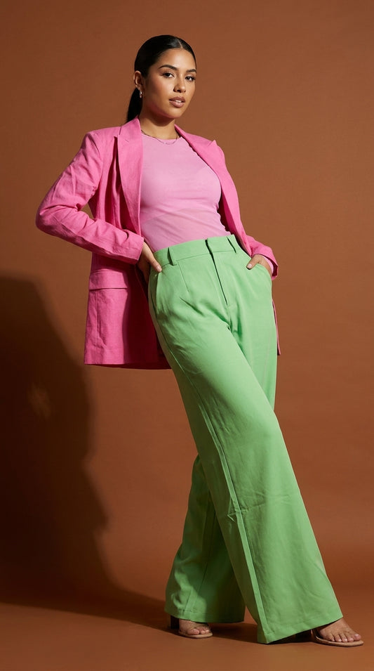 Outfit Oficina Rosa & Verde Chic / OUT26