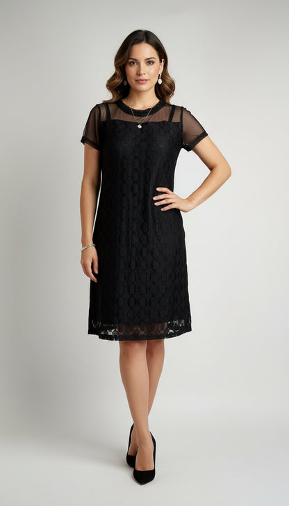 Vestido Negro Clásico Elegante / MV29