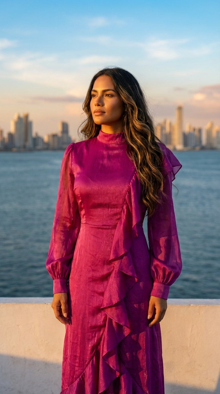 Vestido con pliegos / SH17