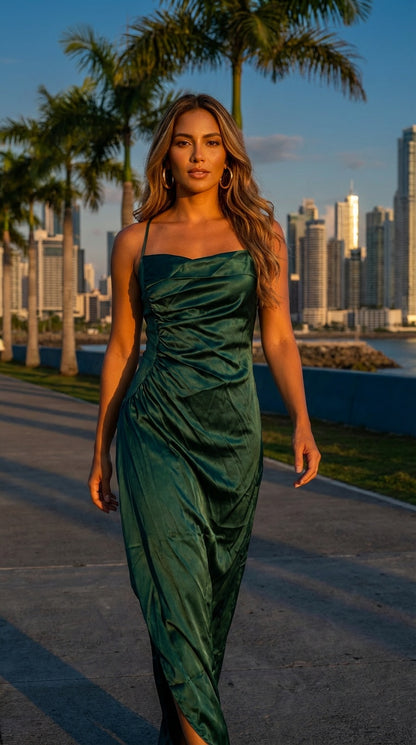 Vestido elegante con abertura / SH47