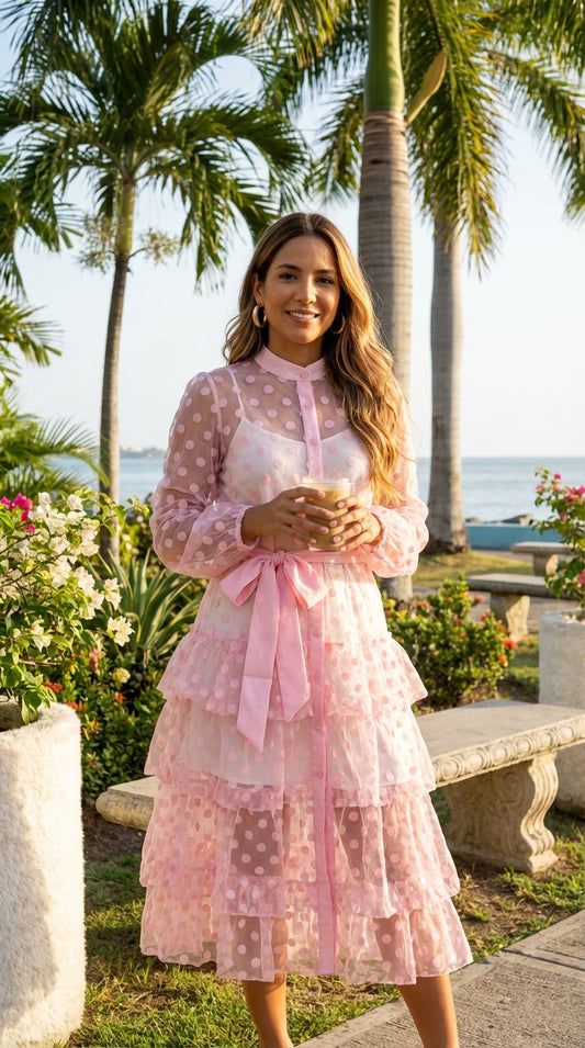 Vestido rosa peluche / AO192