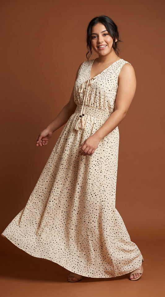 Vestido Blanco Estampado / SH115