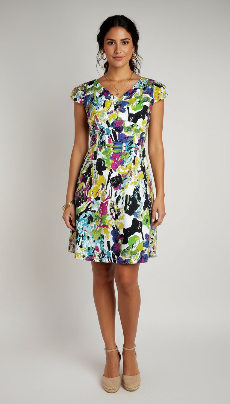 Vestido Floral Multicolor Casual Verano / MV15